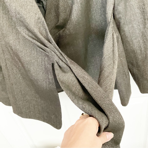 LAFAYETTE 148 New York Virgin Wool Wrap Tie Waist Blazer Jacket - Picture 4 of 8